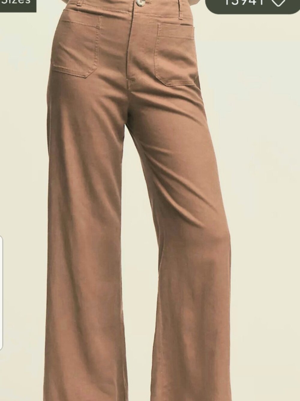 Maeve Colette Pants by Anthropologie, Khaki Tan, sz 26